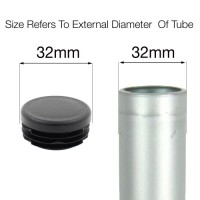 MODEL MT-104 SIZE  32MM ROUND RIBBED INSERTS END CAPS FOR DESKS, TABLES & CHAIR LEGS